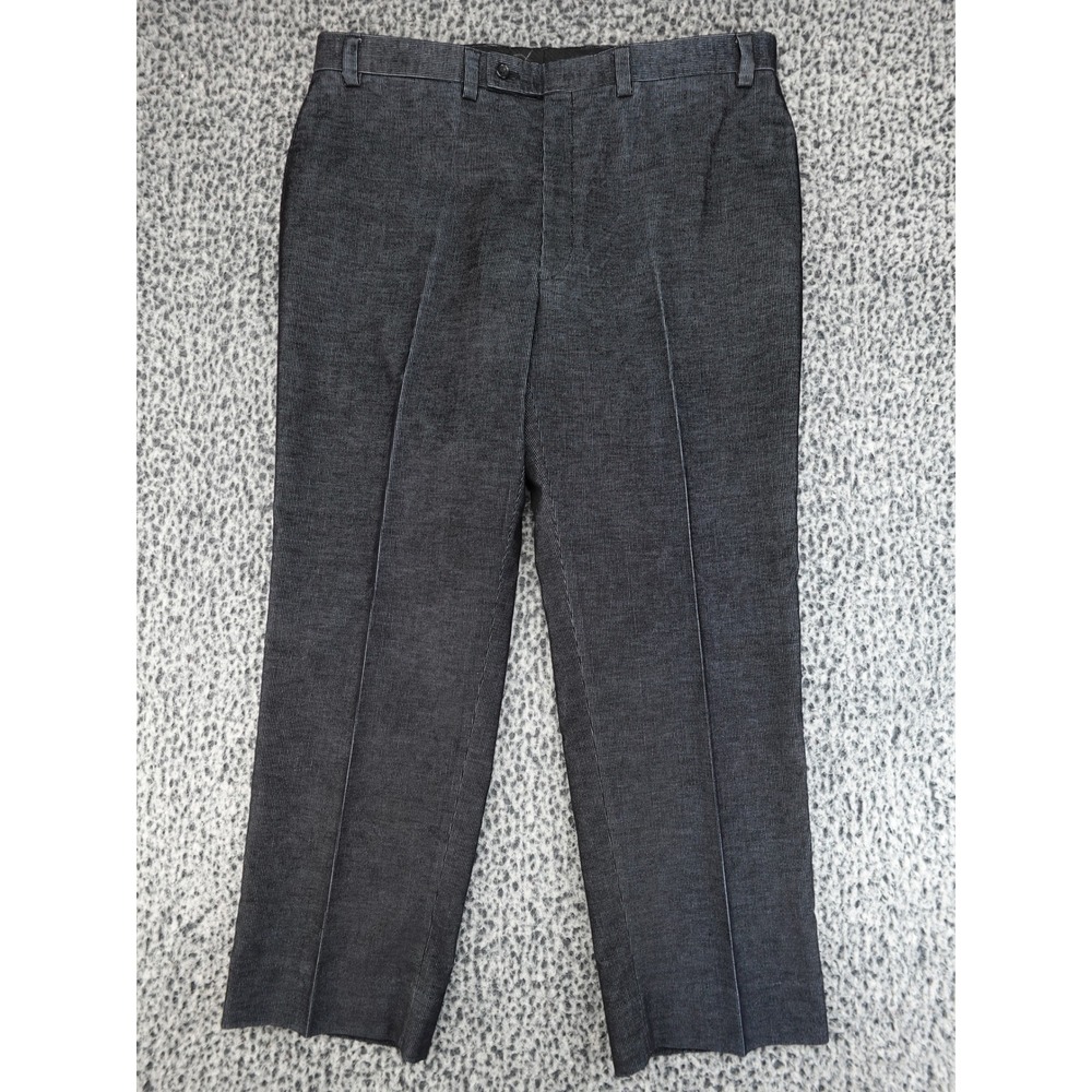 Michael Kors Dress Pants Mens 40x30 Charcoal Grey Textured Straight Trousers